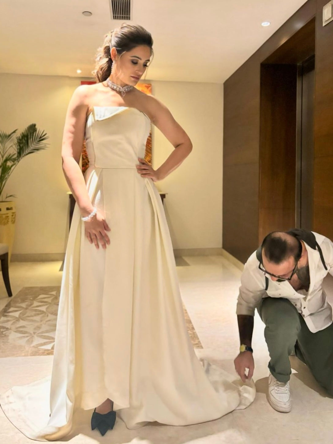 NARGIS FAKHRI- The Celeste Ivory Gown