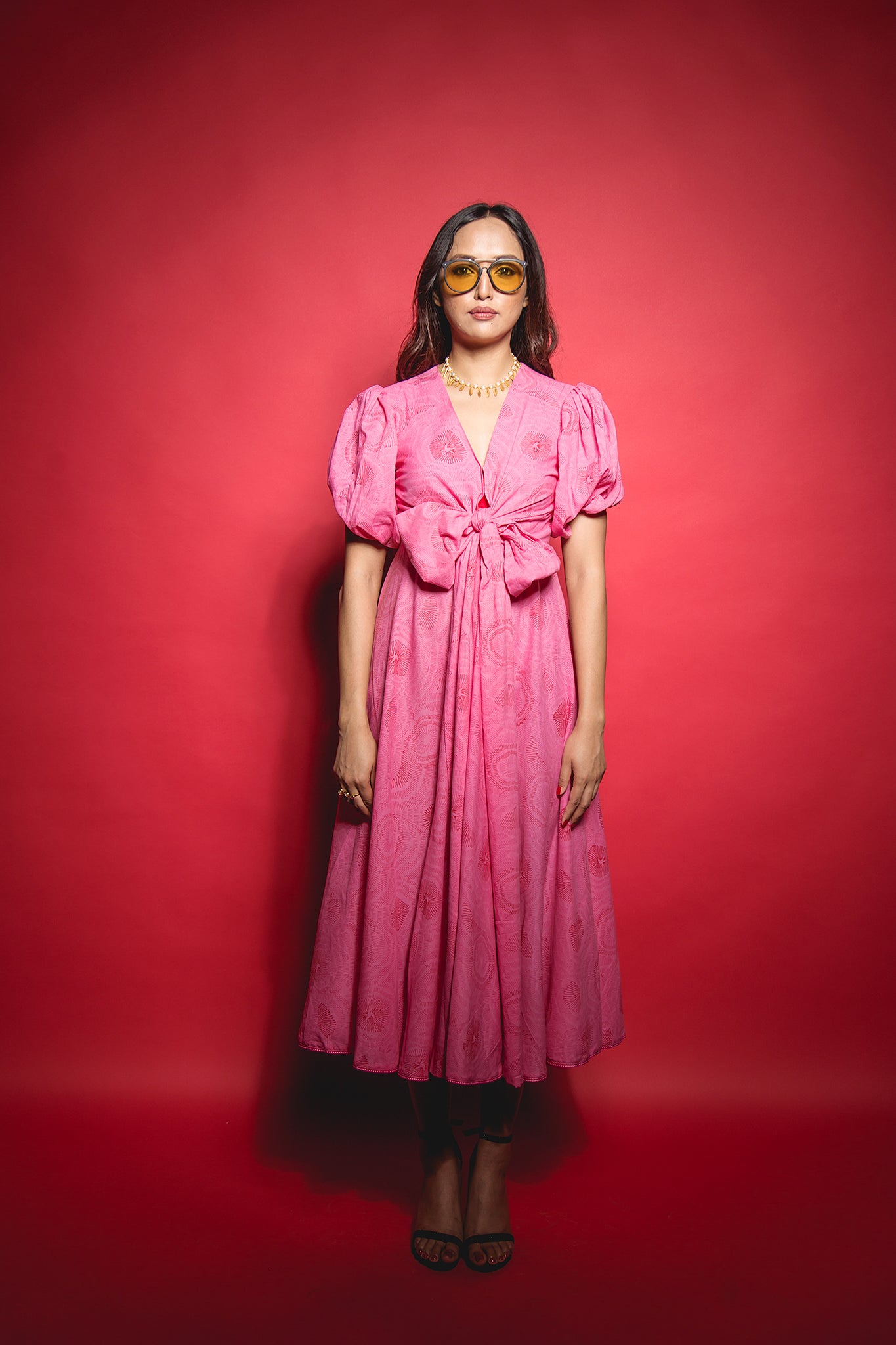 The Pink Abstract Knot Dress