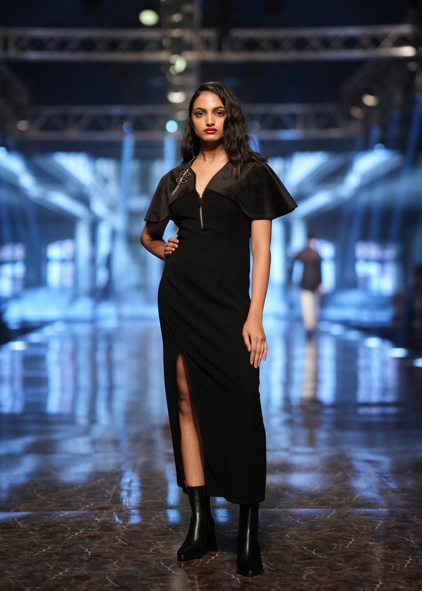 The Noire Cape Gown