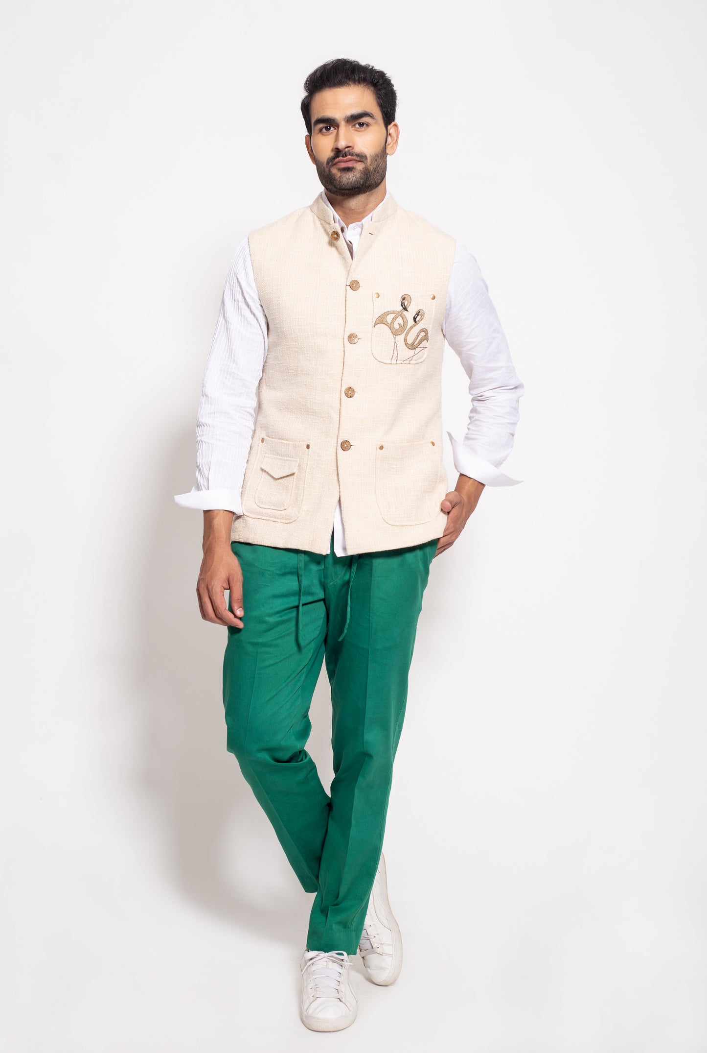 The Flamingo Loom Sleeveless Jacket