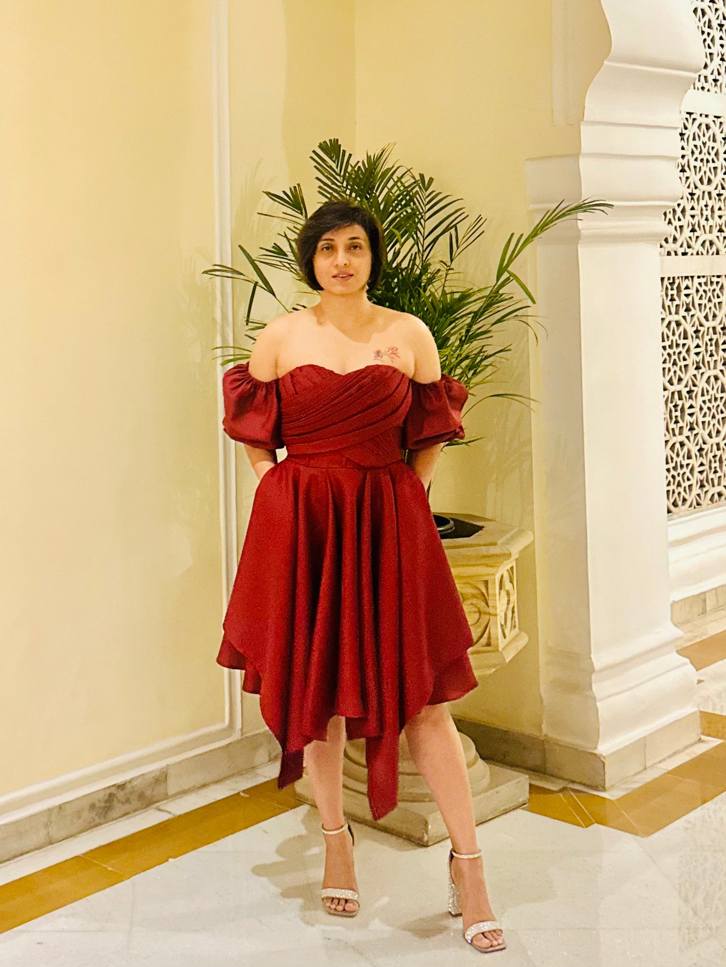 The Alexandria Crimson Dress