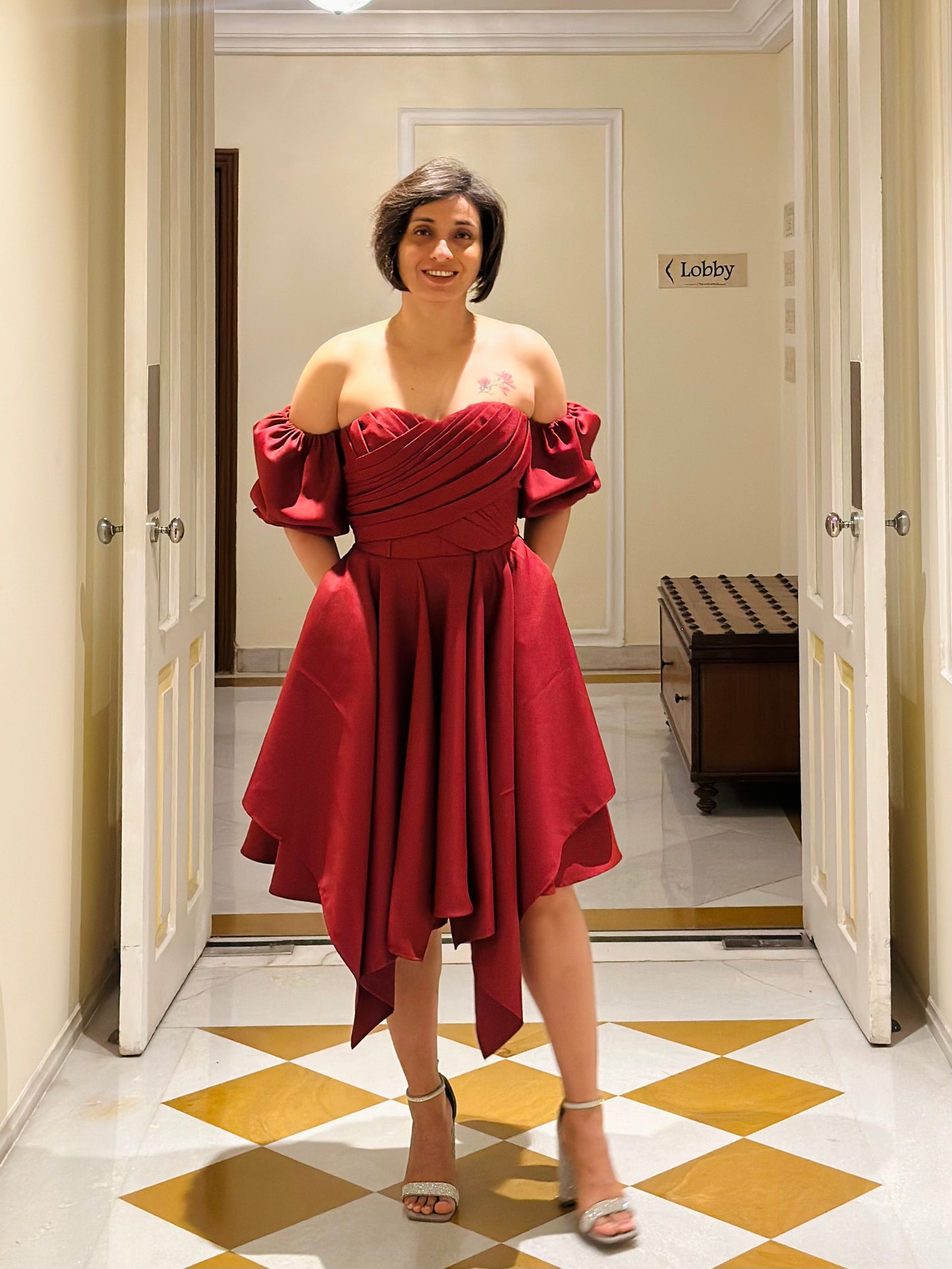 The Alexandria Crimson Dress