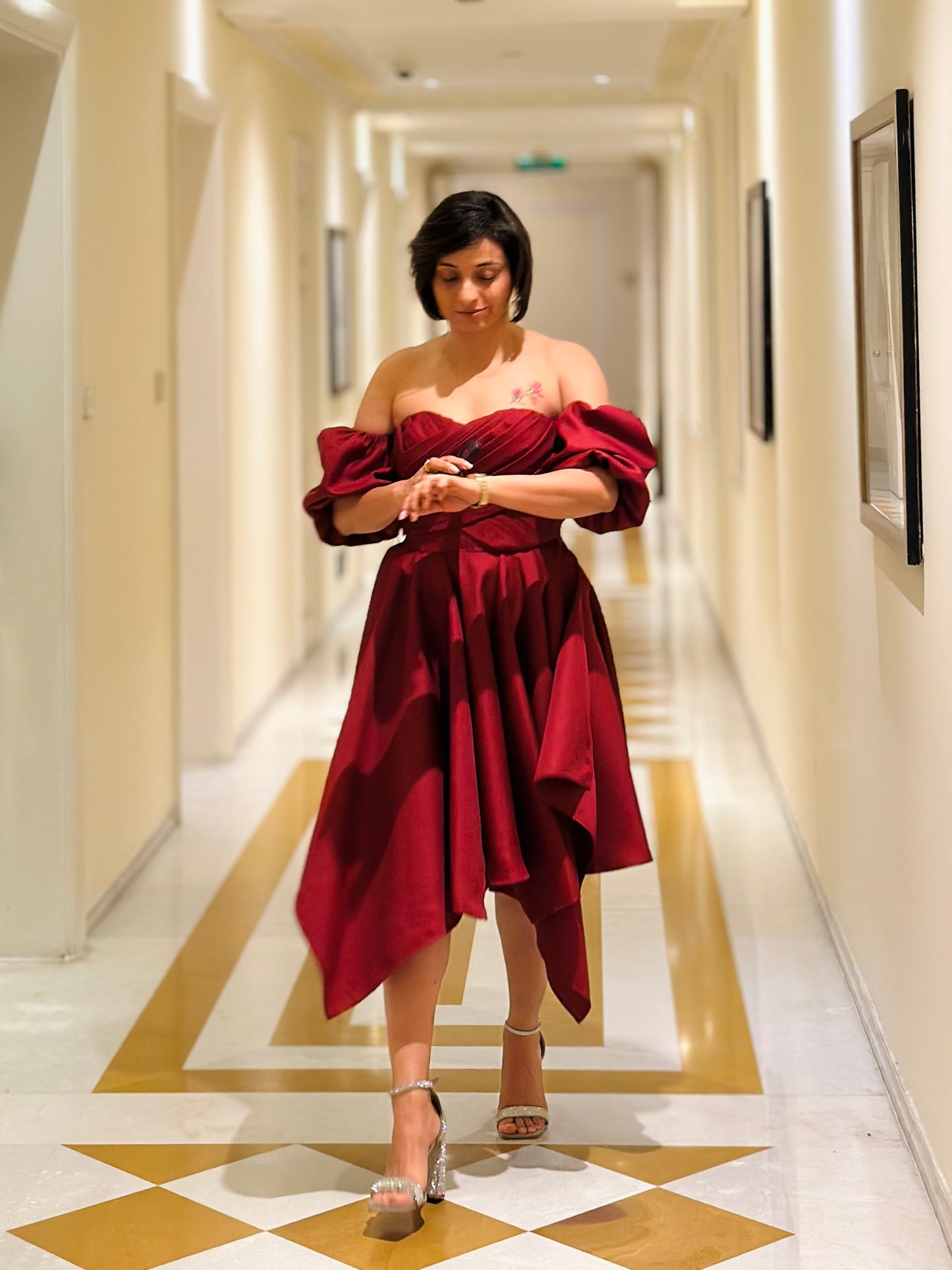 The Alexandria Crimson Dress