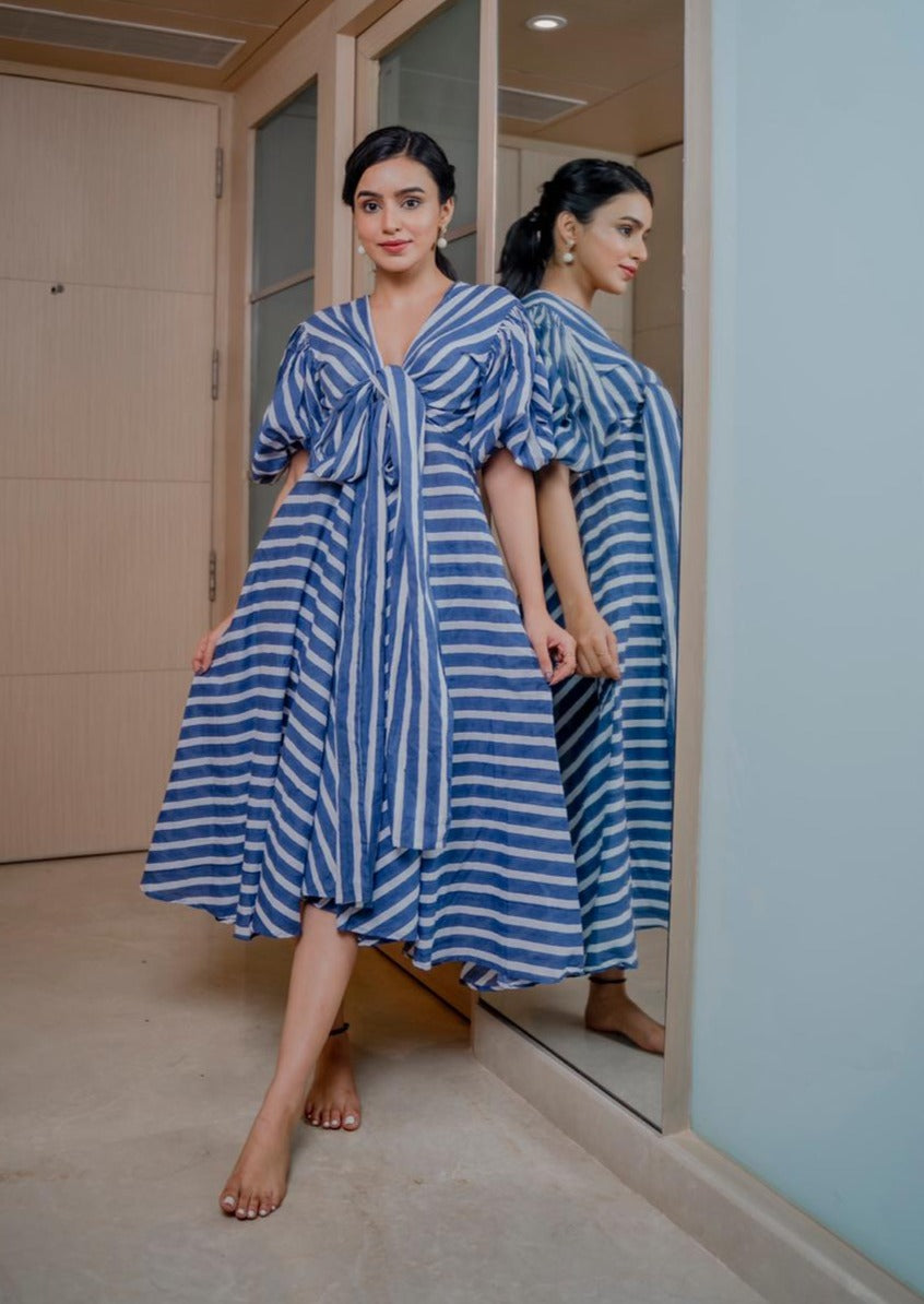 ANKITTA SHARMA- The stripe Knot Dress