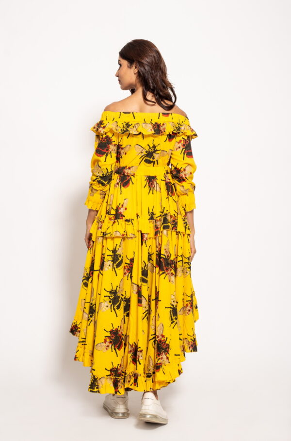 The Yellow Bee Asymmetric Dress