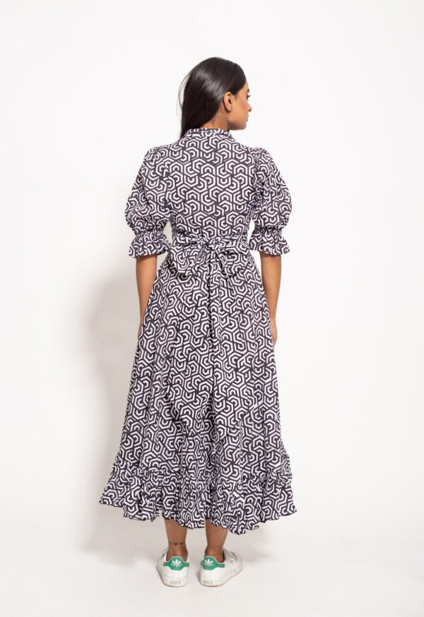 The Geometry Full Ruffle Dress