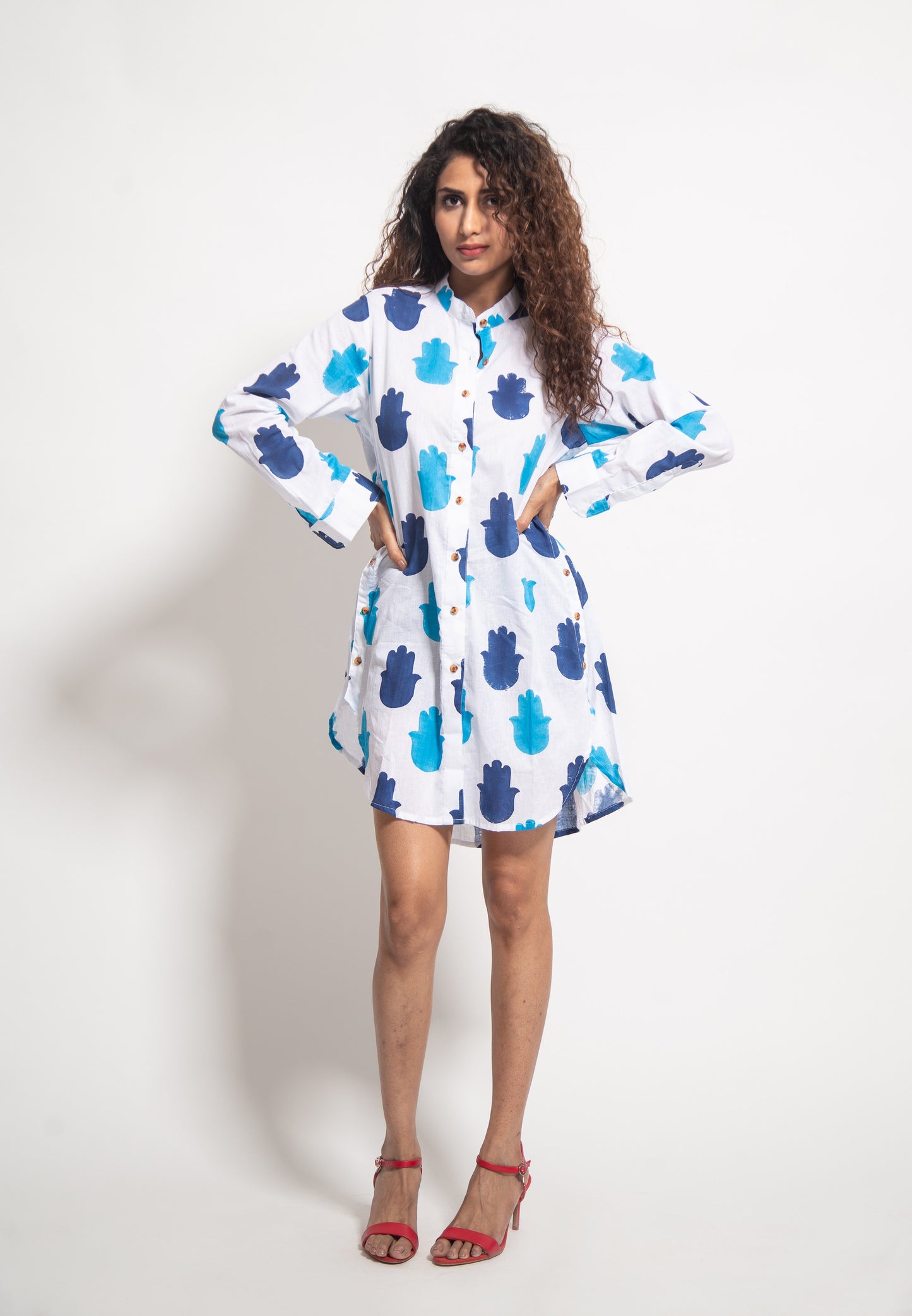 The Hamza Side Button Dress