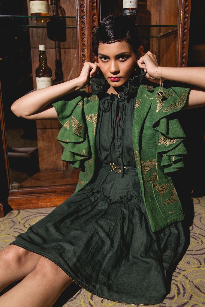 The Green Stingrey Ruffle Jacket