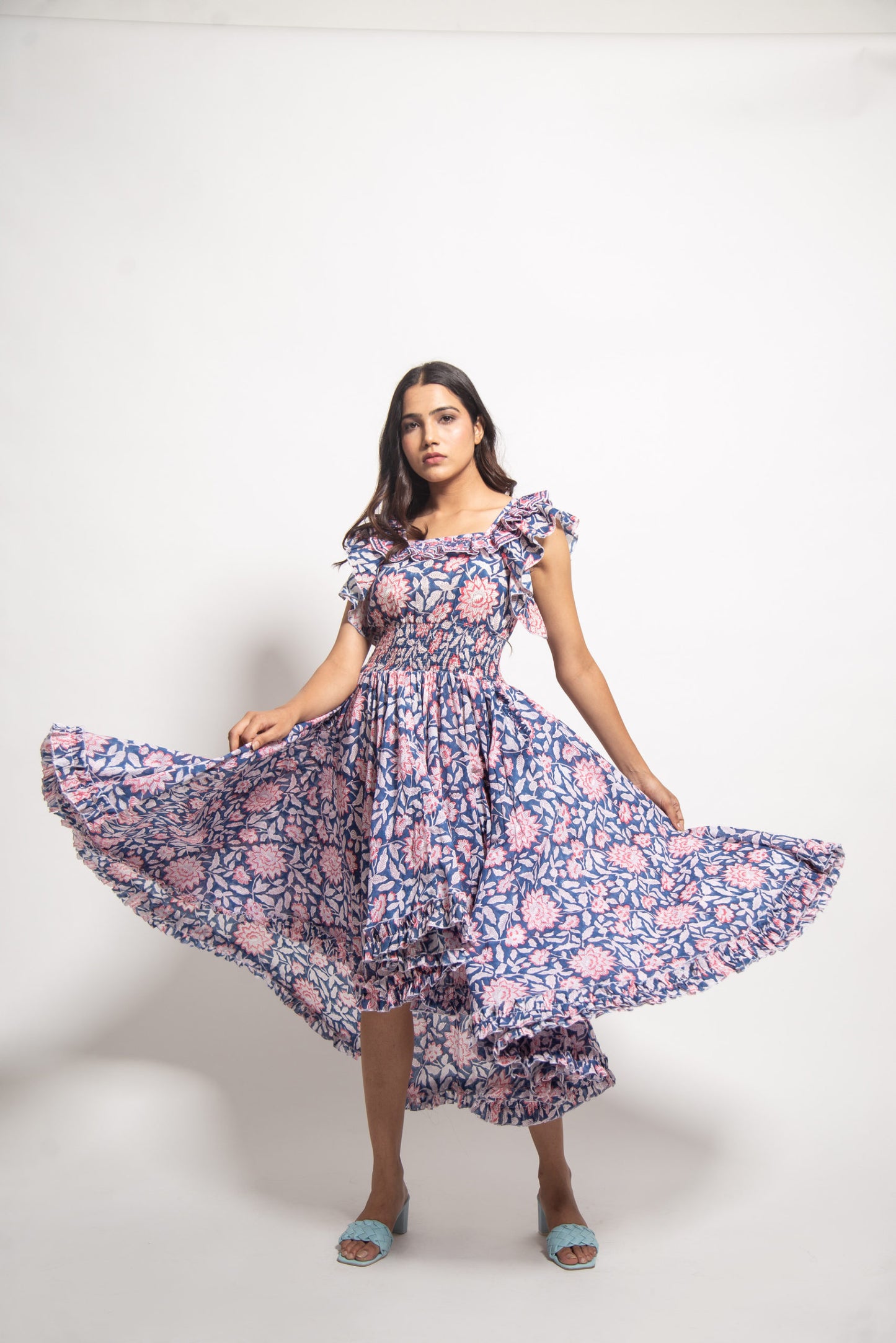 The Indian Floral Bobin Dress