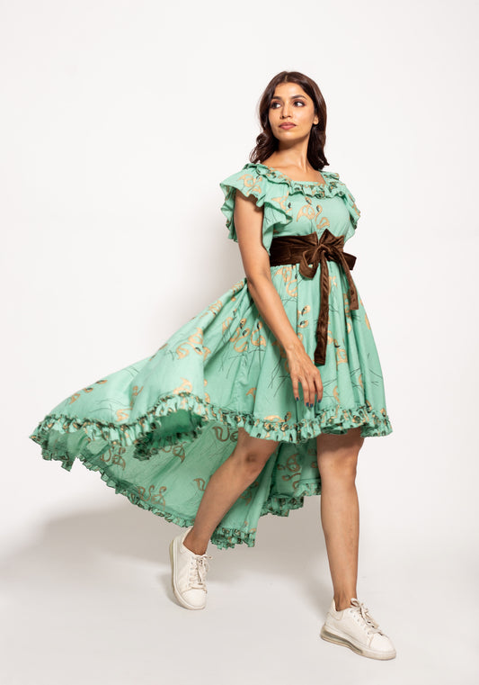 The Green Flamingo Longback Dress