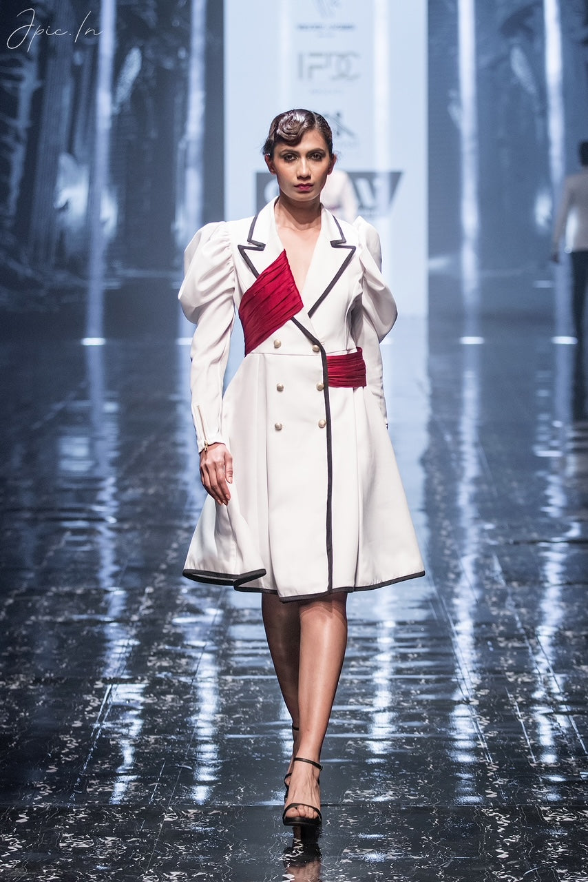 The Kensington White Trench Dress