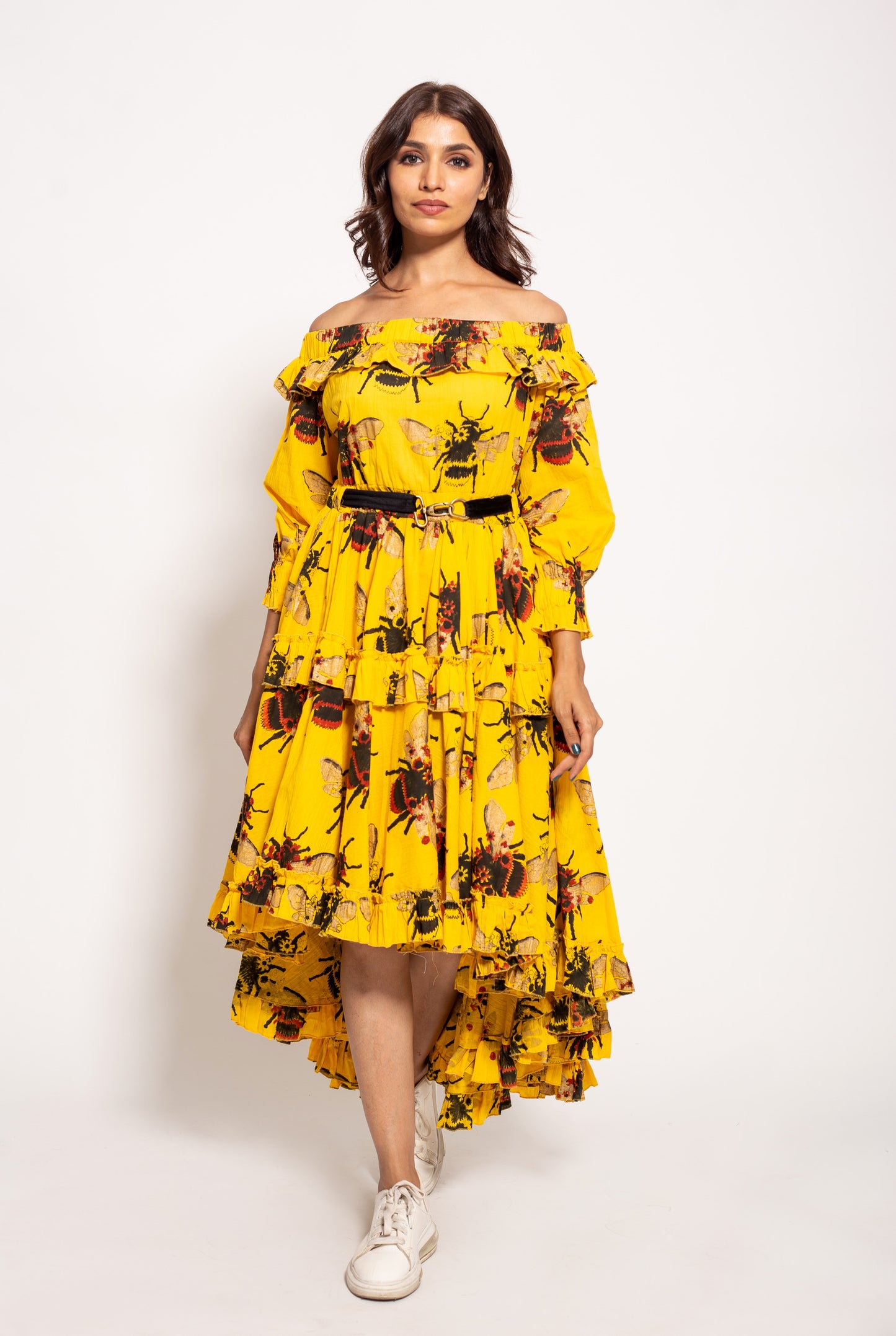 The Yellow Bee Asymmetric Dress