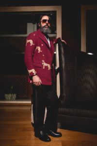 GURMEET CHOUDHARY- The Red Cheetah Double Breasted Jacket