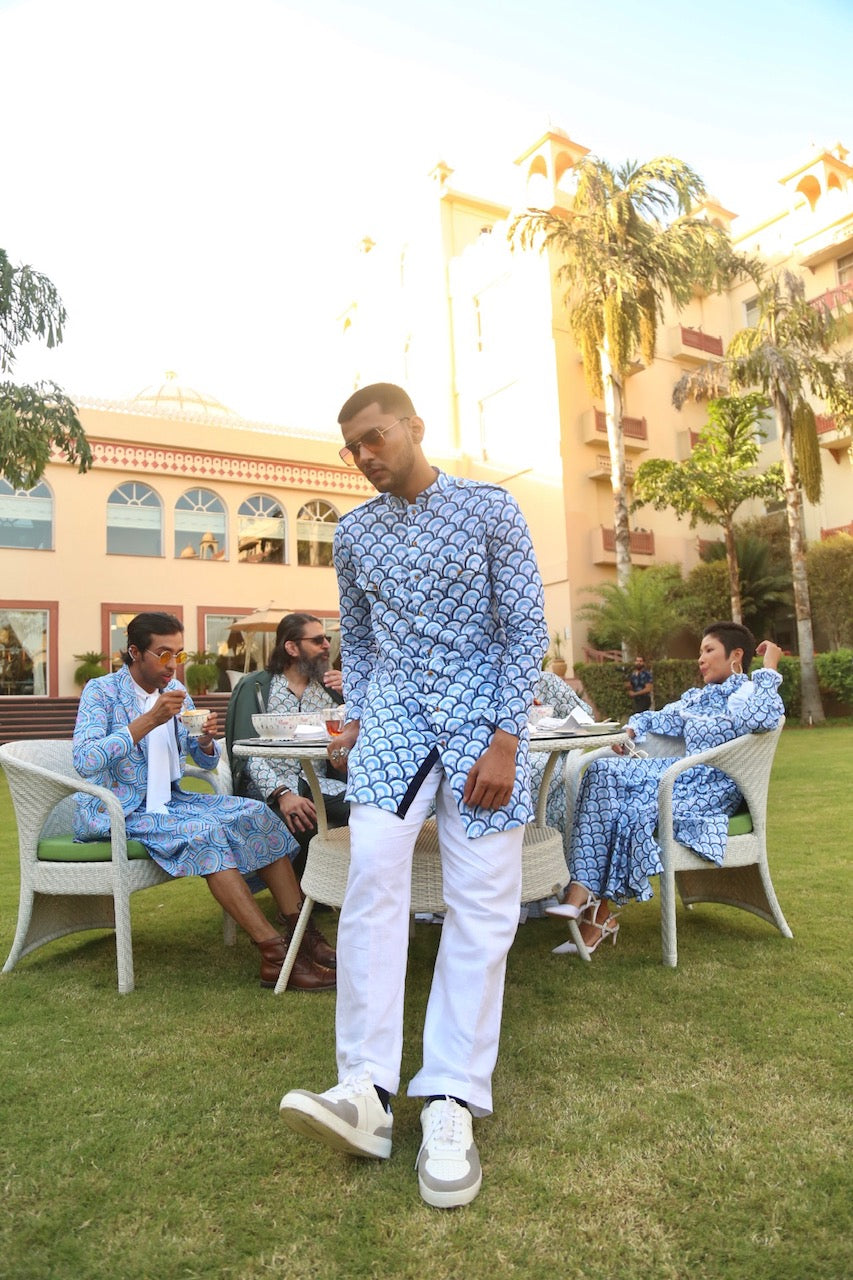 The Blue Nazar Kurta