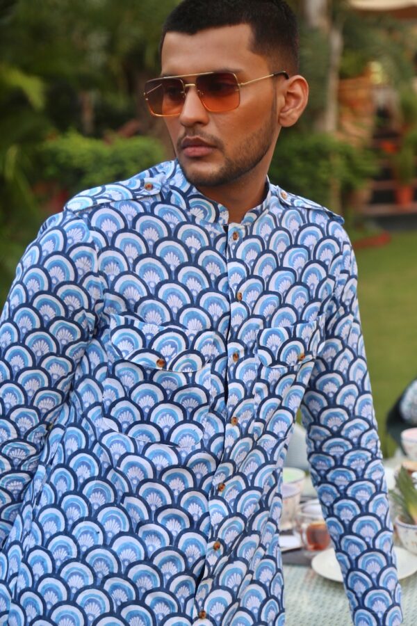 The Blue Nazar Kurta