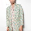 The Green Roman Tile Long Collar Jacket