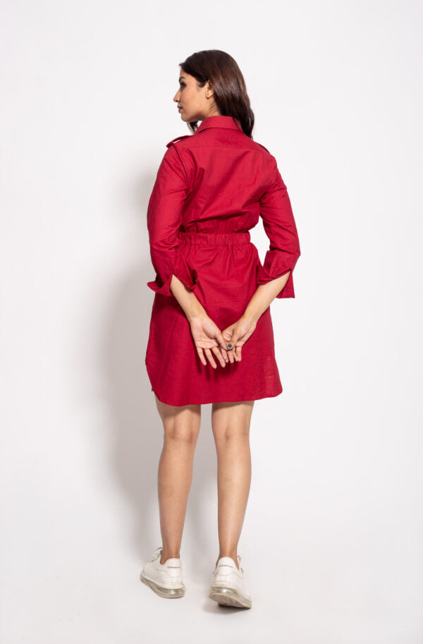 The Red Belted Shirt Dress