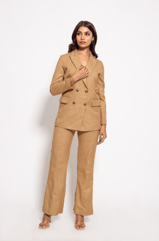 The Mustard Houndstooth Power Suit