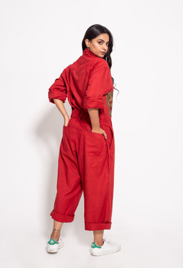 The Red Cheetah Face Jumpsuit