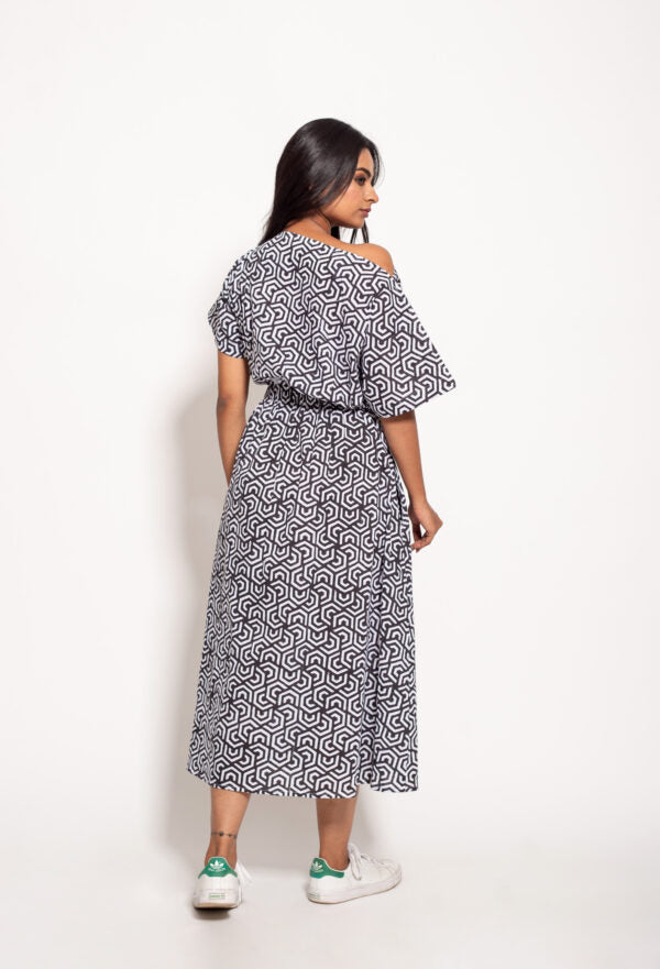 The Geometry Drop Shoulder Dress