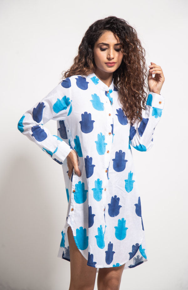 The Hamza Side Button Dress