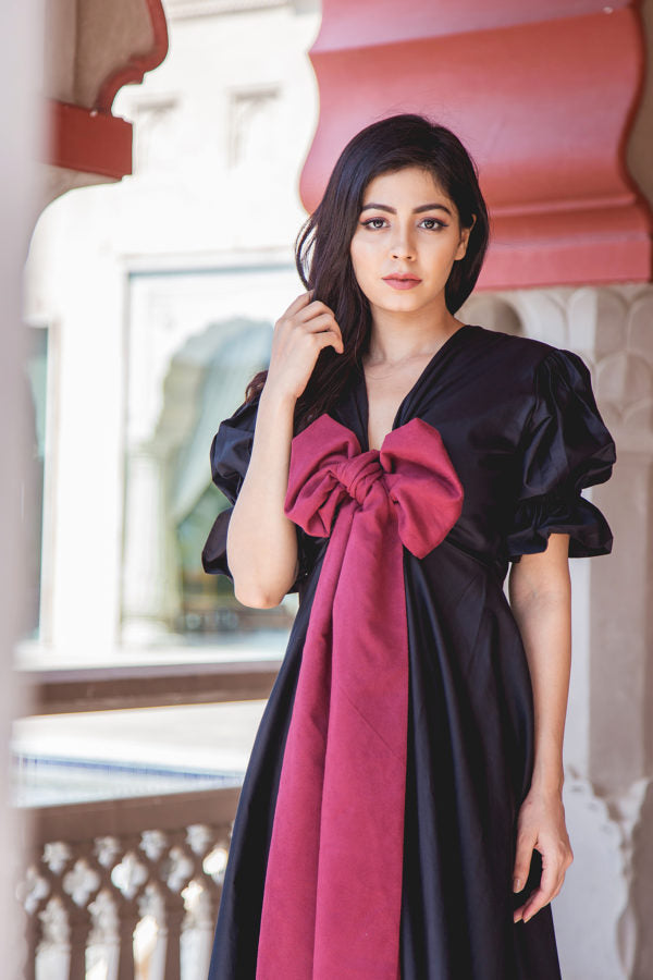 the velvet bow dress