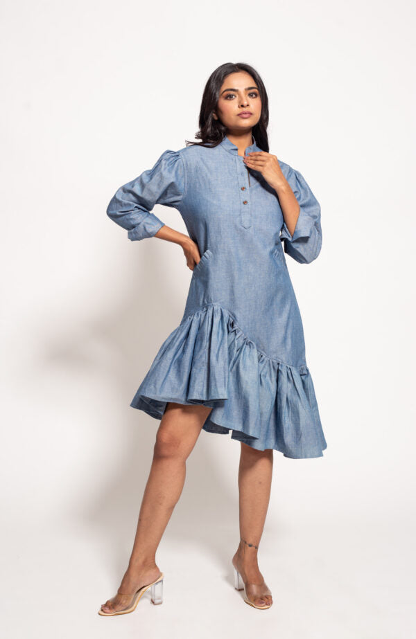 The Oxford Tapered Ruffle Dress