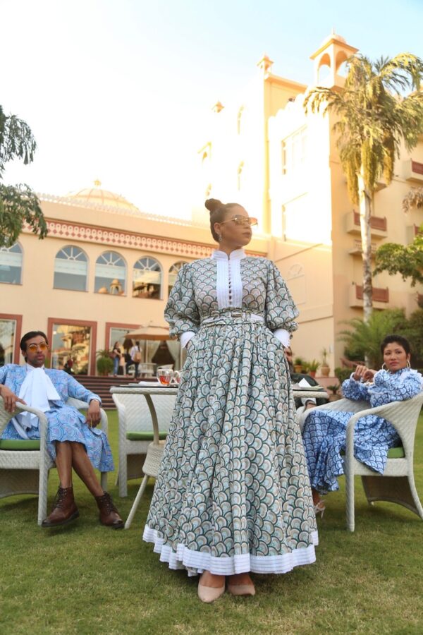 The Green Nazar Pleated Long Dress