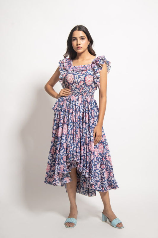 The Indian Floral Bobin Dress