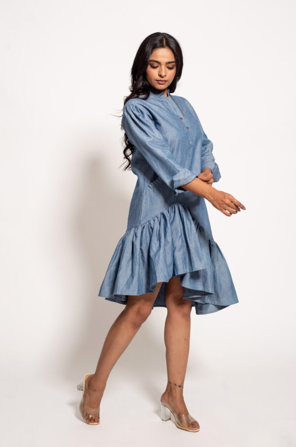 The Oxford Tapered Ruffle Dress