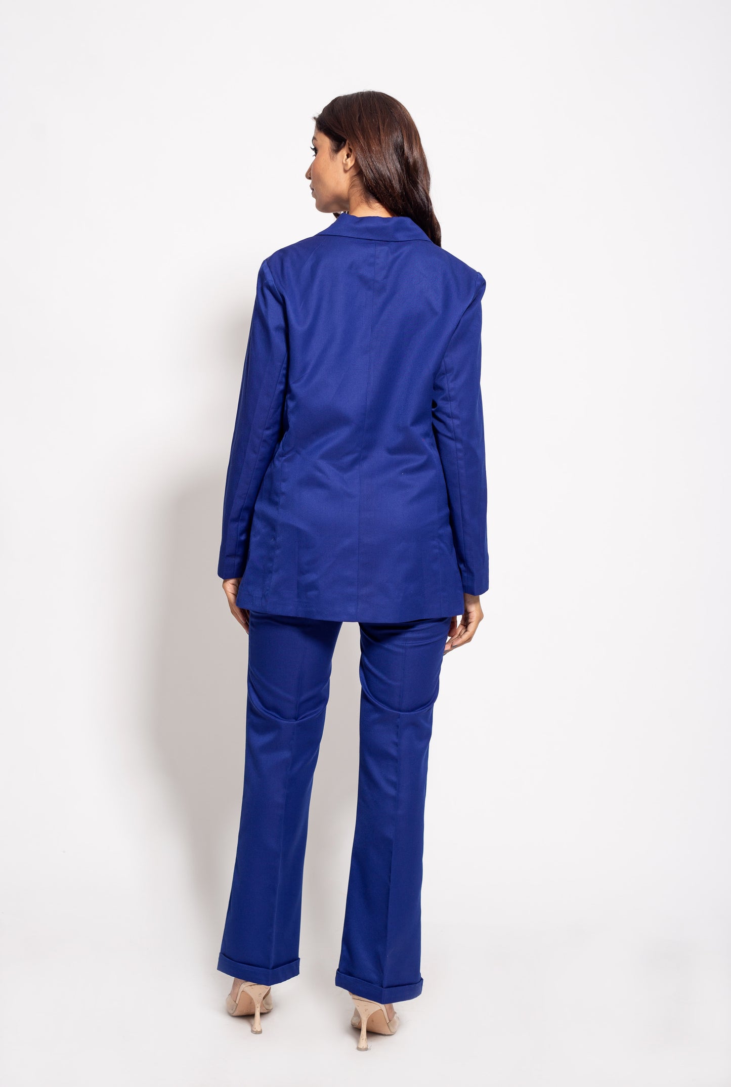 The Blue Textured Power Suit