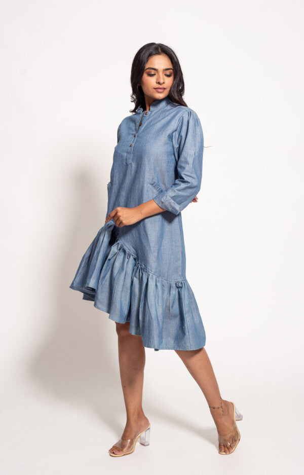 The Oxford Tapered Ruffle Dress