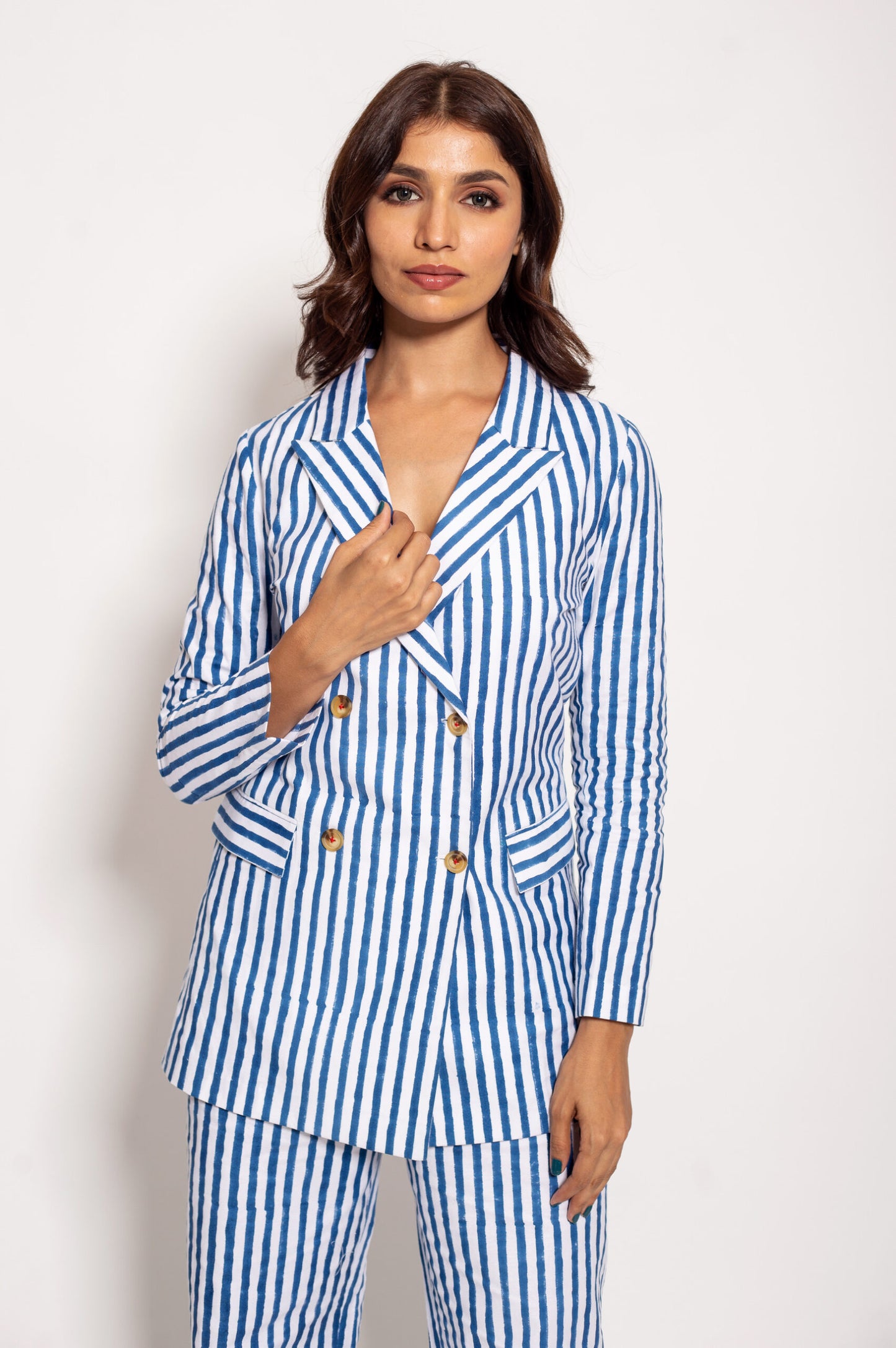 The Blue Watercolor Stripe Jacket