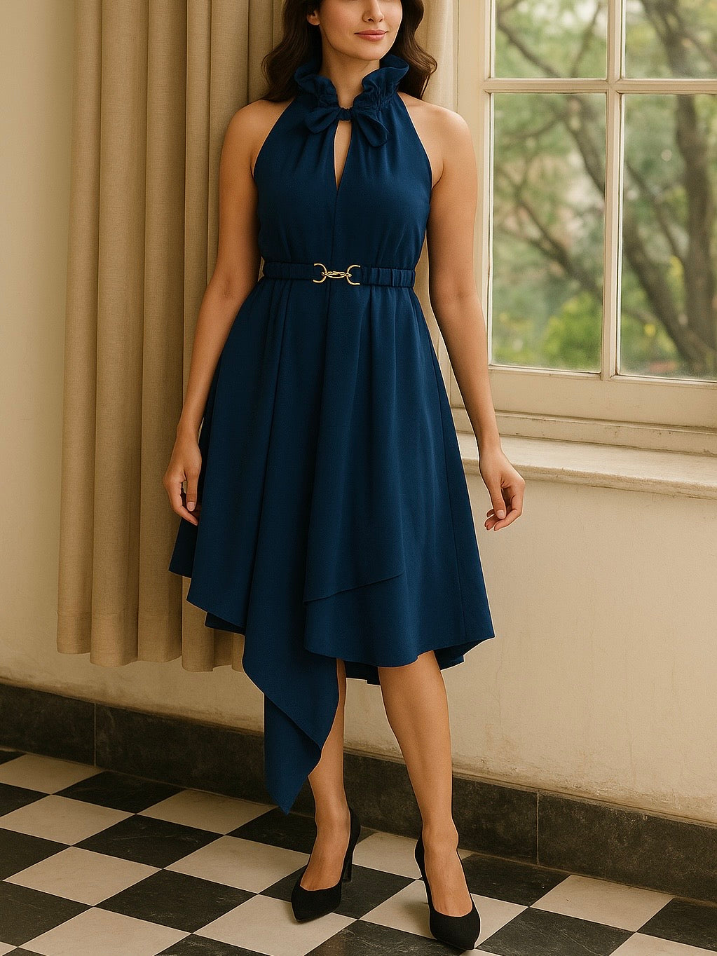 The Cerulean Victorian Drape Dress