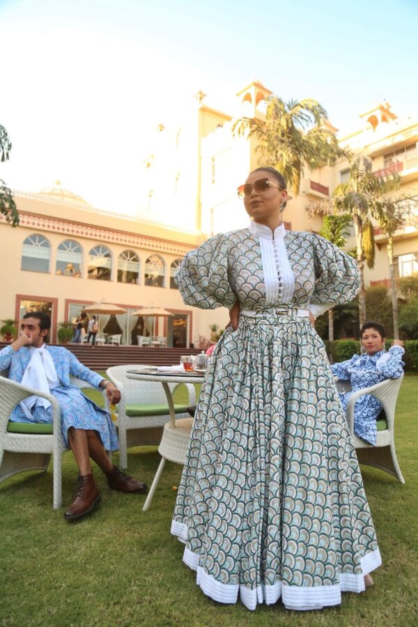 The Green Nazar Pleated Long Dress