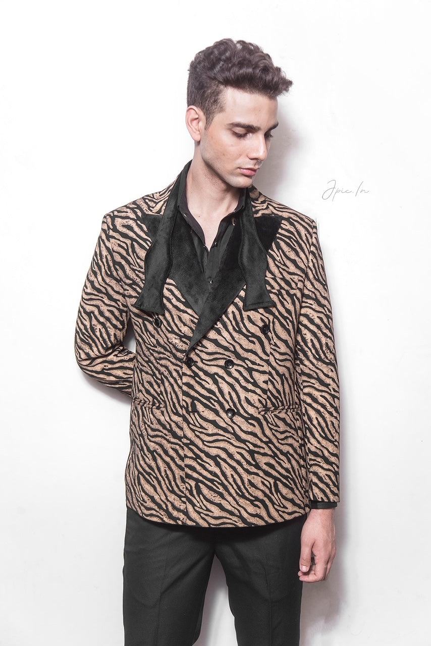 The Gold Zebra Tuxedo Jacket