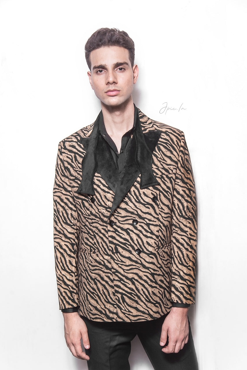 The Gold Zebra Tuxedo Jacket