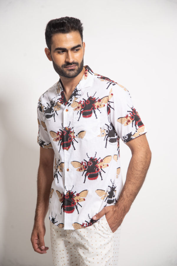 The White Bee Cuban Shirt