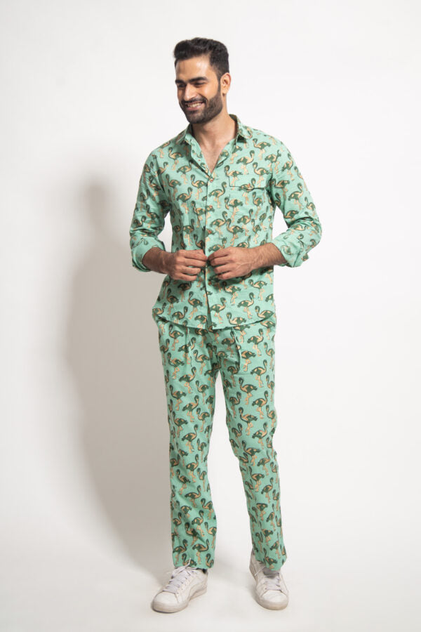 The Man Green Flamingo Coordinate Set