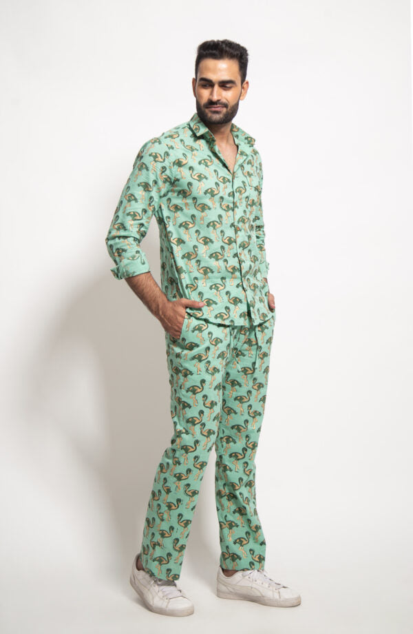 The Man Green Flamingo Coordinate Set