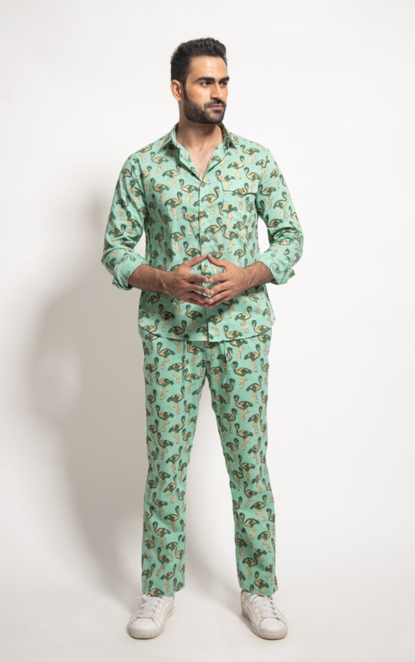 The Man Green Flamingo Coordinate Set