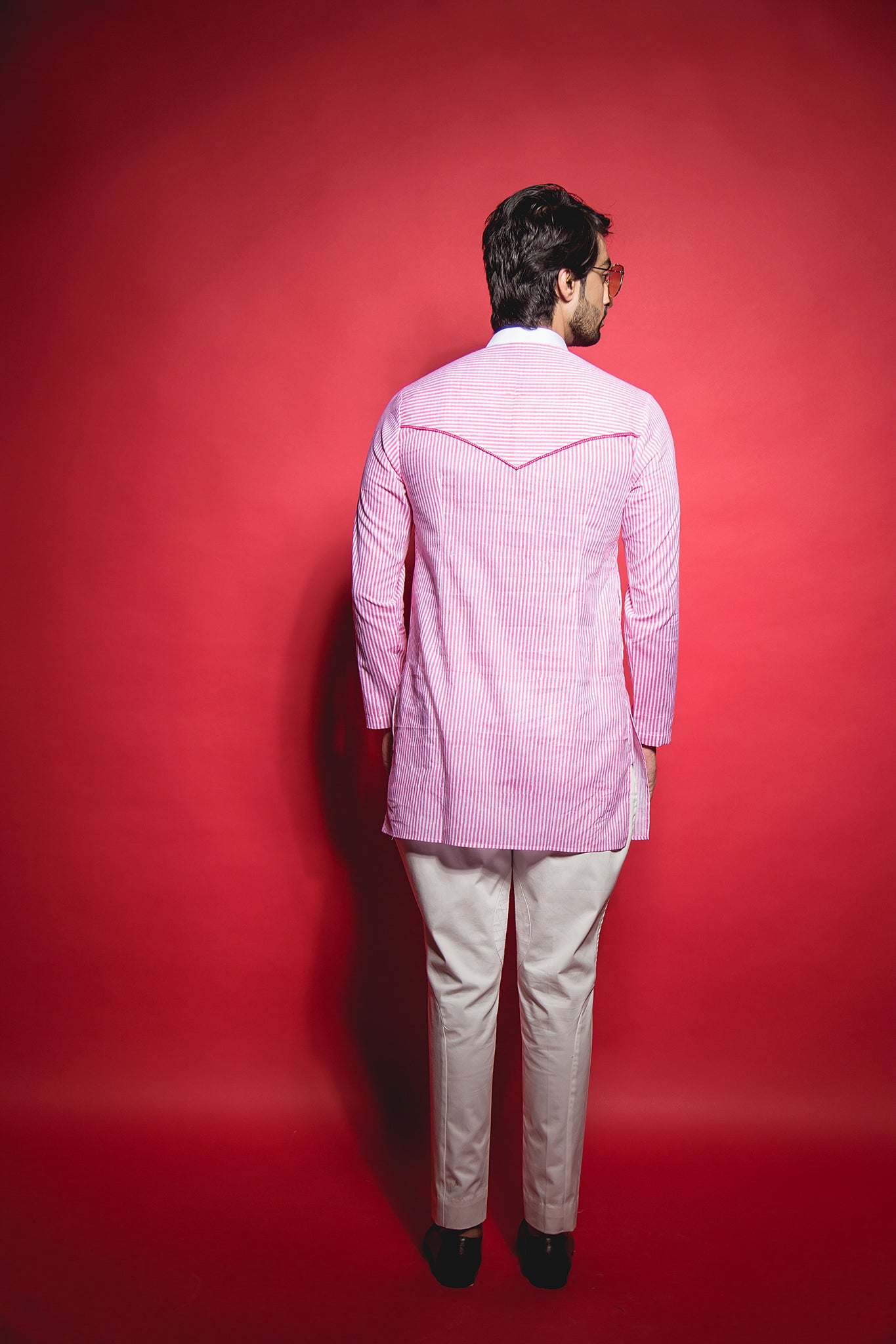 The Pink Stripe Classic Kurta