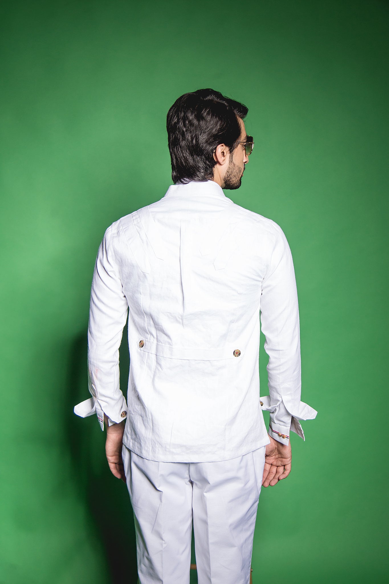 The White Linen Saddle Shacket