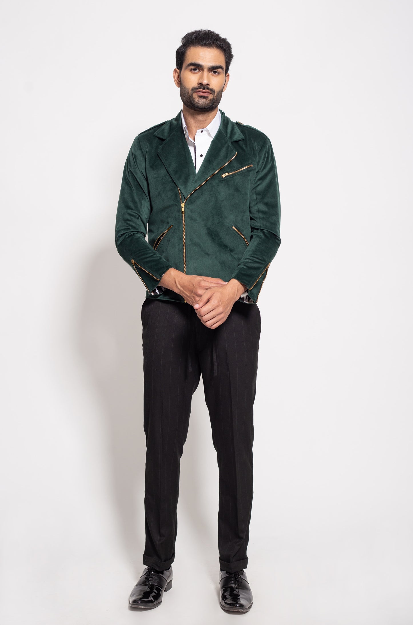 The green biker jacket