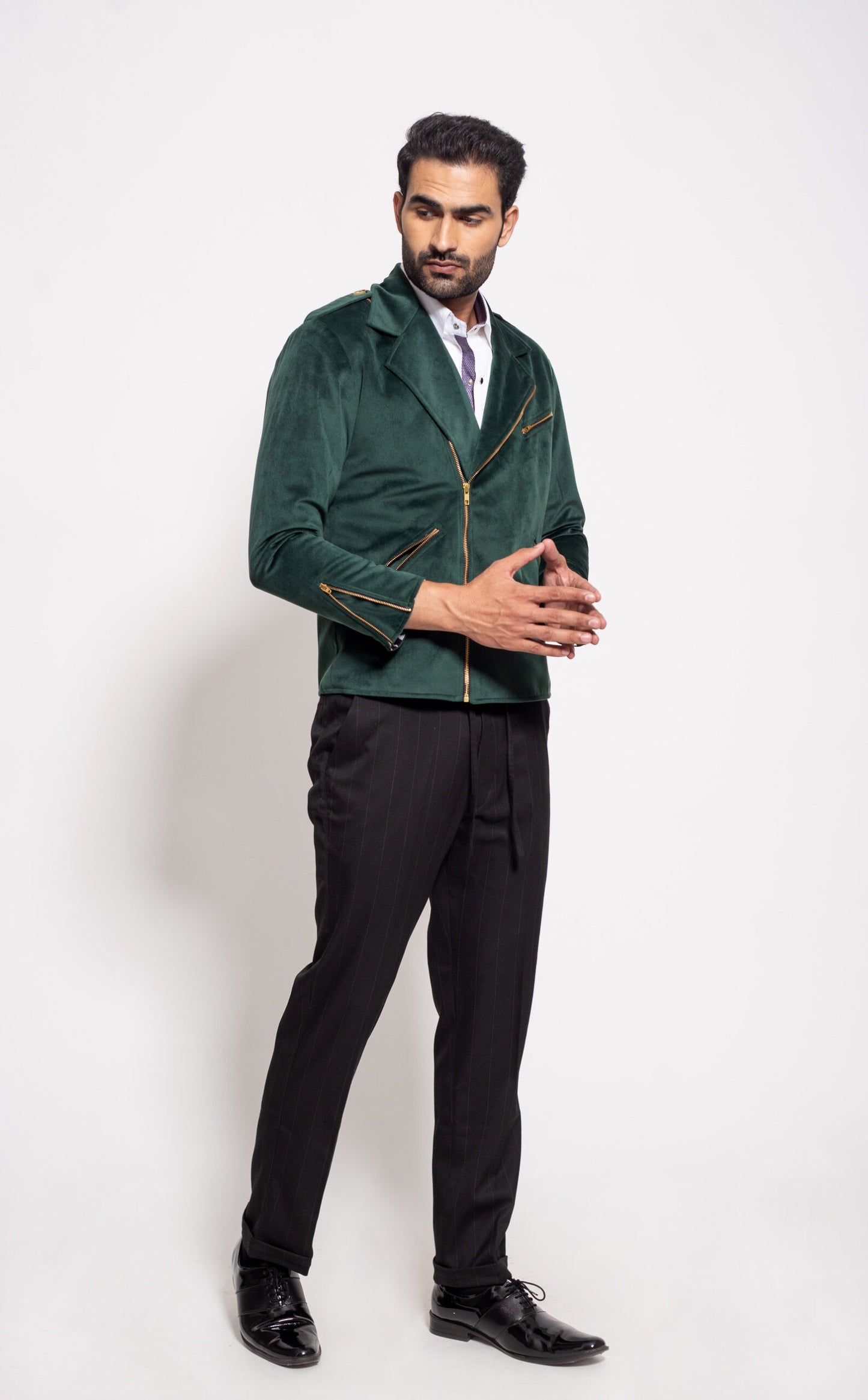 The green biker jacket