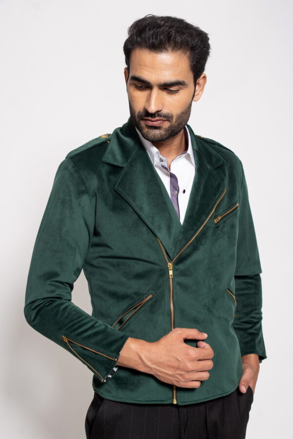 The green biker jacket