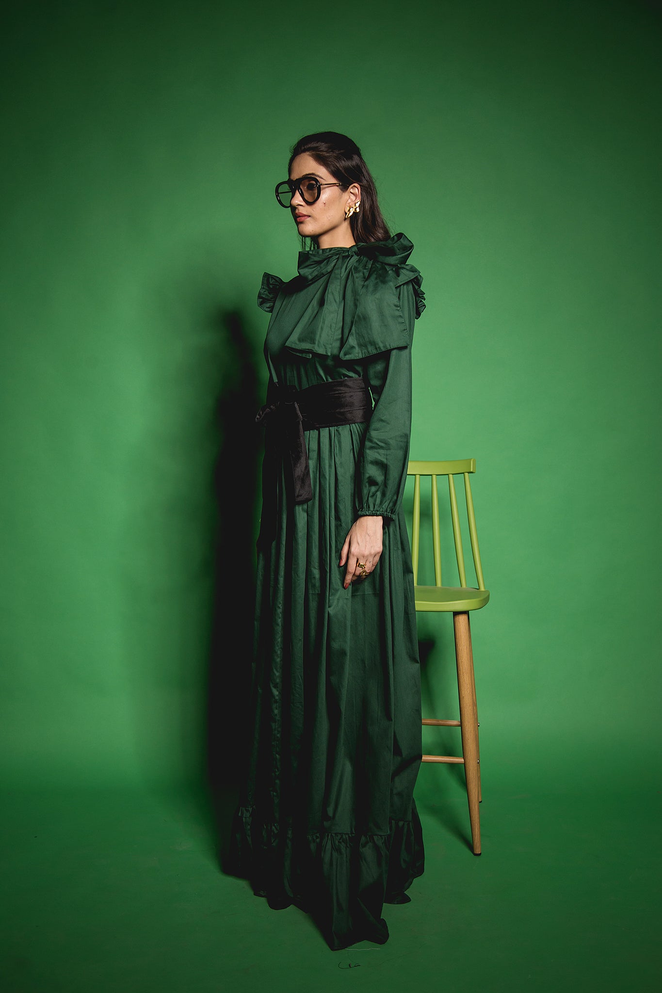 The Green Colonial Dress