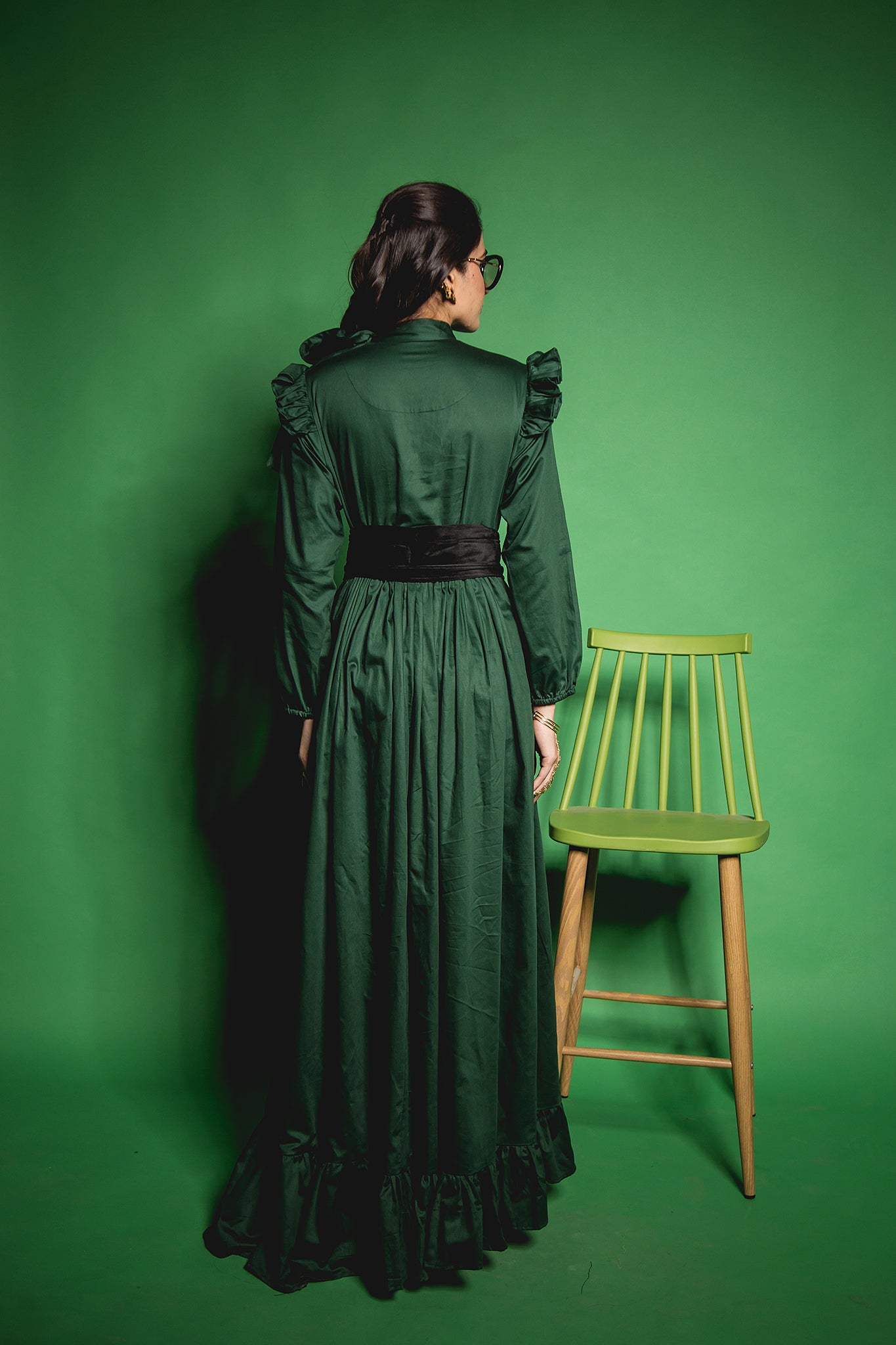 The Green Colonial Dress