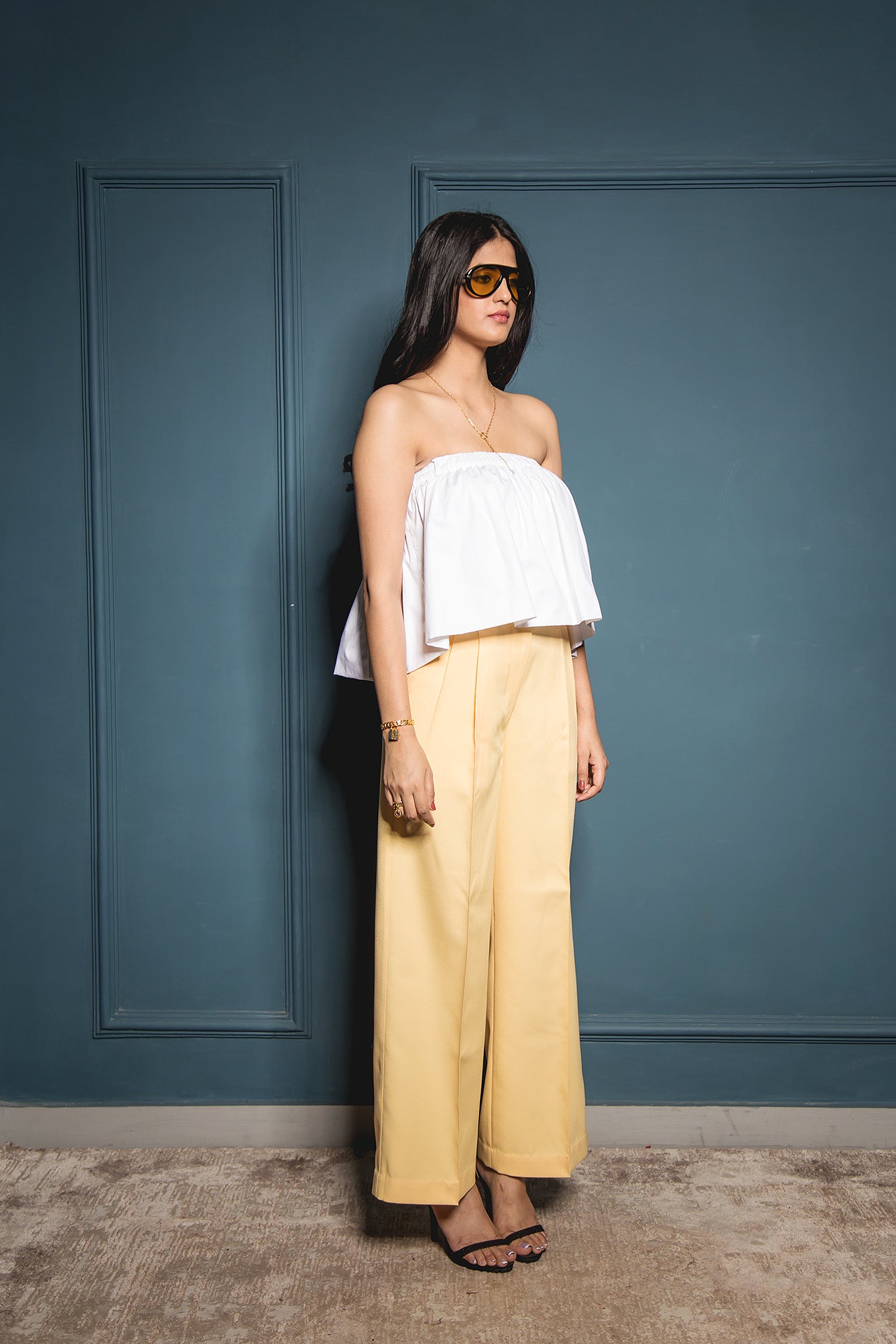 The White Flare Tube Top