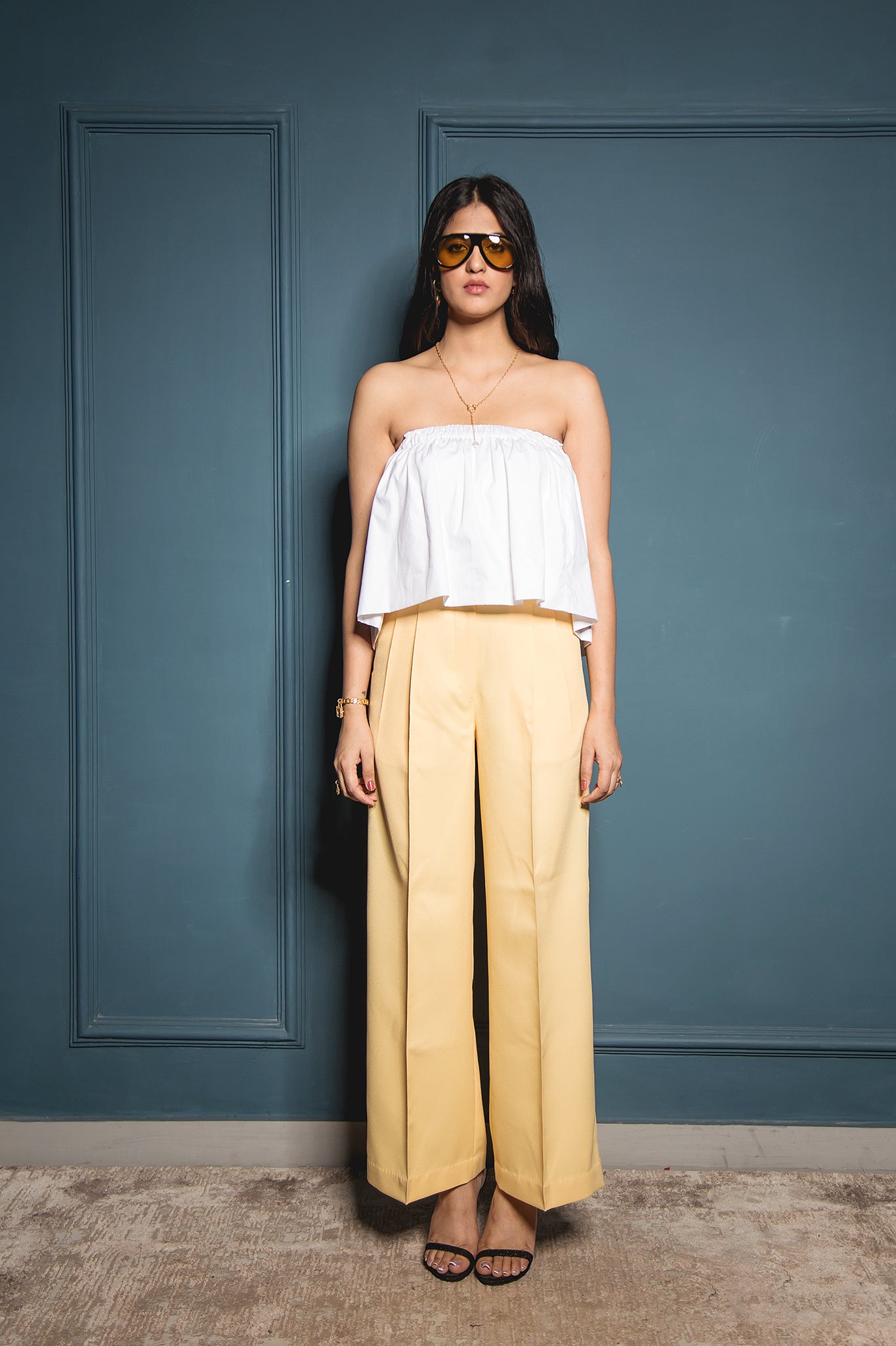 The White Flare Tube Top